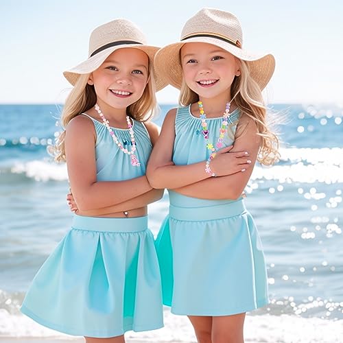 PinkSheep Toddler Jewelry Set - 3 Necklaces & 3 Bracelets for Little Girls (Ages 3-8) in Gift Box