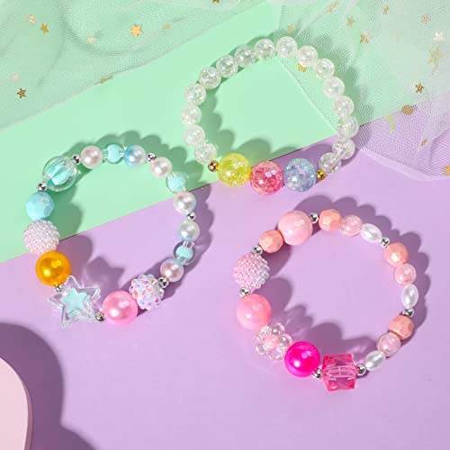PinkSheep Toddler Jewelry Set – 9-Piece Necklace, Choker & Bracelet Collection for Little Girls, Gift Box Included