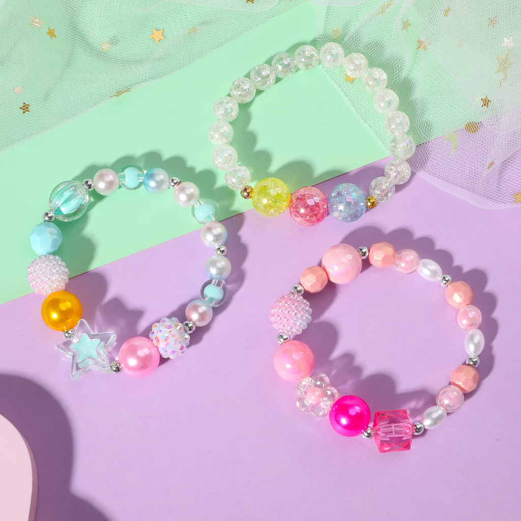 PinkSheep Toddler Jewelry Set – 9-Piece Necklace, Choker & Bracelet Collection for Little Girls, Gift Box Included
