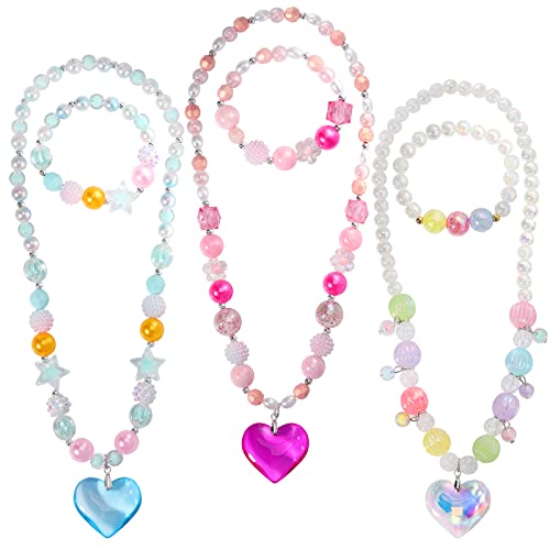 PinkSheep Toddler Jewelry Set – 9-Piece Necklace, Choker & Bracelet Collection for Little Girls, Gift Box Included