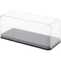 Pioneer Plastics Clear Display Case for 1:43 Scale Cars, Black Base, 6.125x2.625x2.25 inches