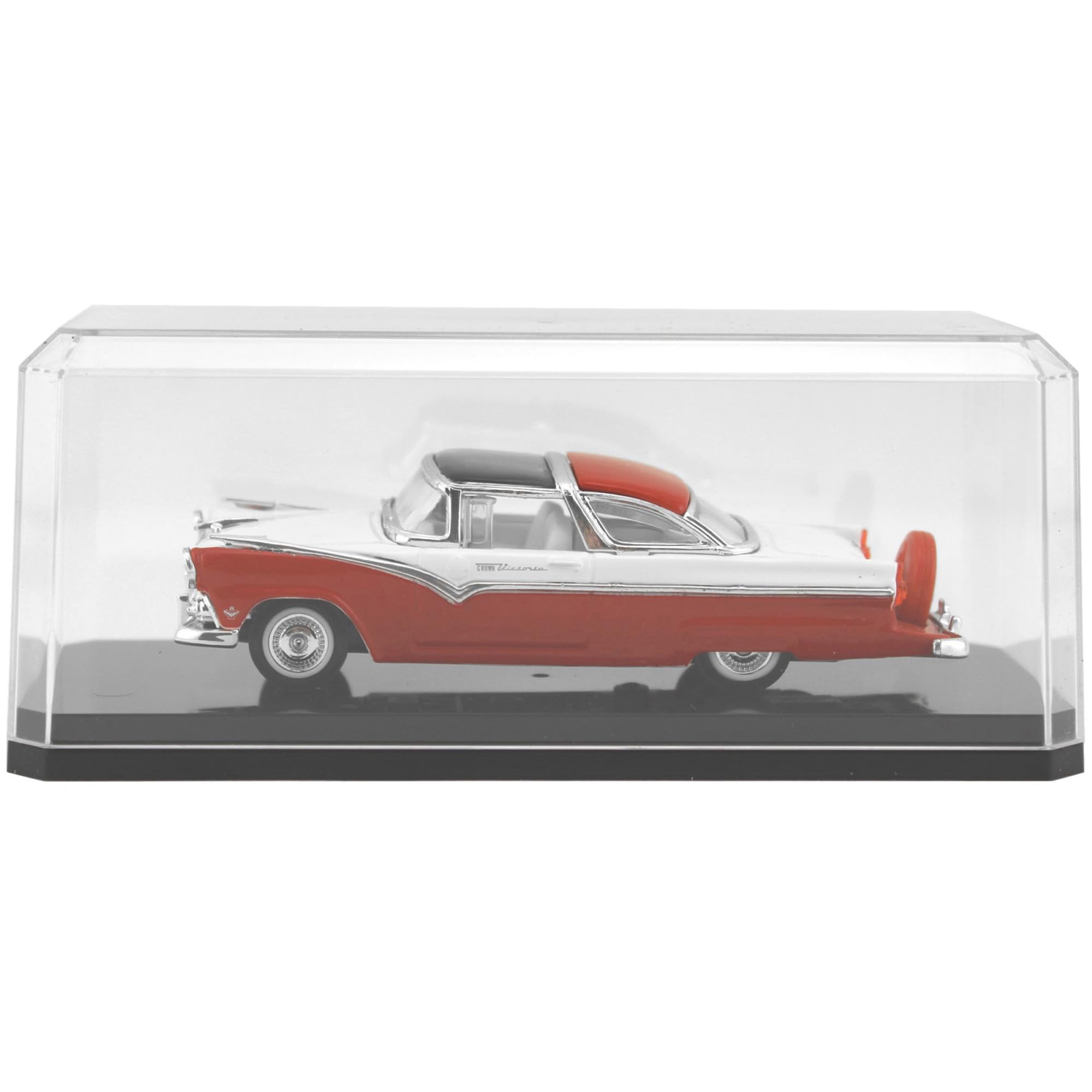 Pioneer Plastics Clear Display Case for 1:43 Scale Cars, Black Base, 6.125x2.625x2.25 inches