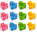 Pixelated Robot Rubber Ducks, 12 Pack - 2 Inch Standard Size, Non-Floating Duck Toys by AMERICAN WIT