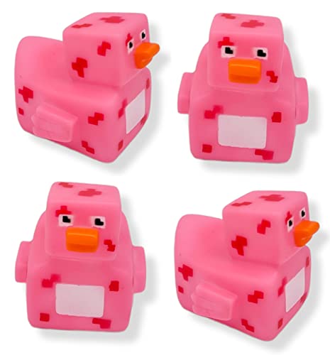 Pixelated Robot Rubber Ducks, 12 Pack - 2 Inch Standard Size, Non-Floating Duck Toys by AMERICAN WIT