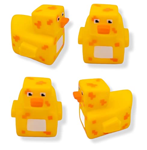 Pixelated Robot Rubber Ducks, 12 Pack - 2 Inch Standard Size, Non-Floating Duck Toys by AMERICAN WIT