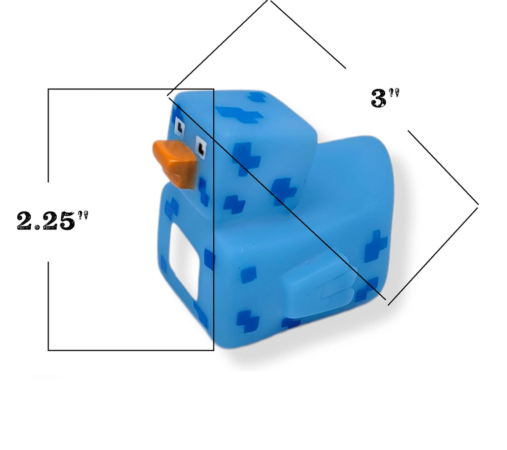 Pixelated Robot Rubber Ducks, 12 Pack - 2 Inch Standard Size, Non-Floating Duck Toys by AMERICAN WIT