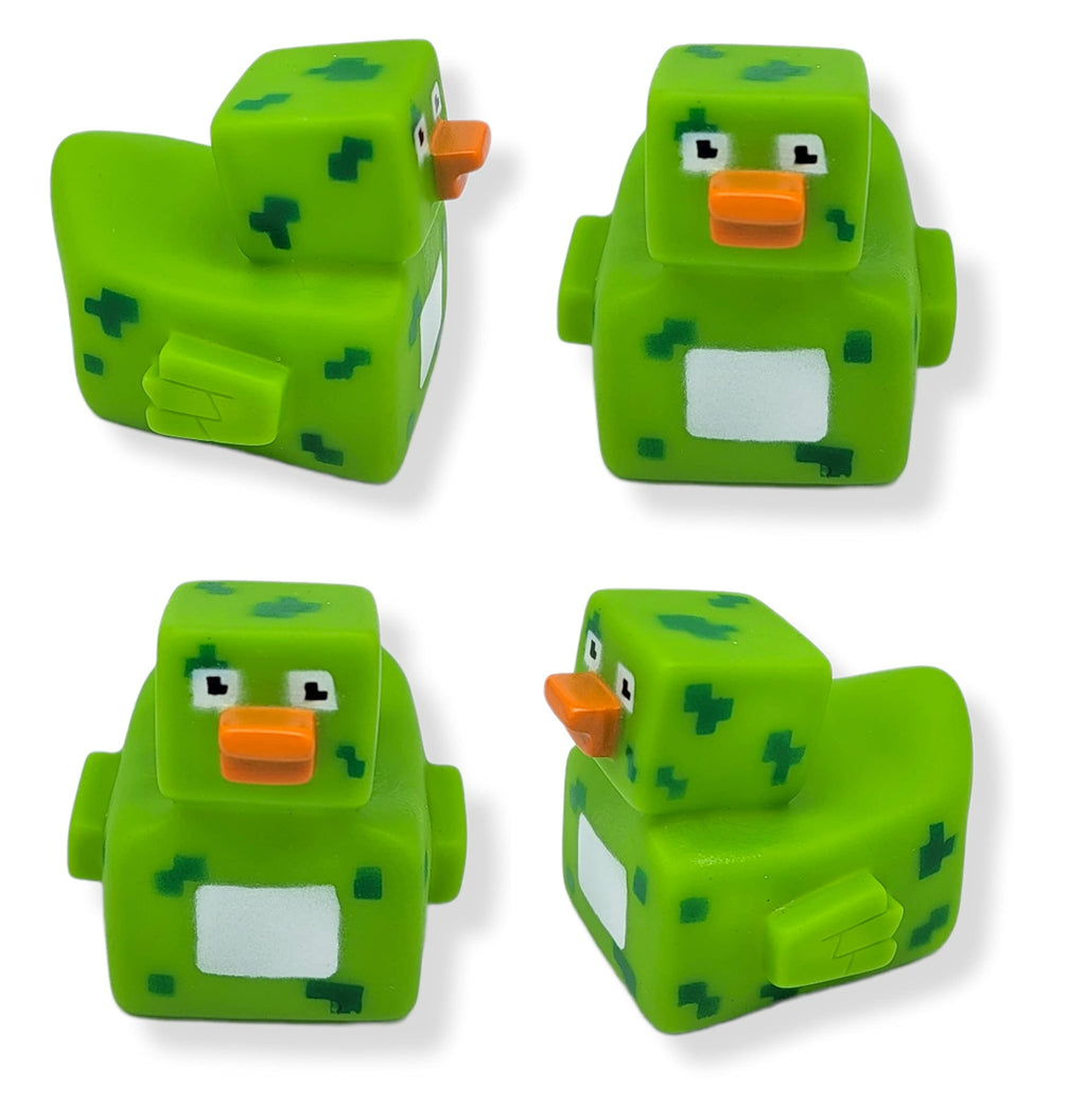 Pixelated Robot Rubber Ducks, 12 Pack - 2 Inch Standard Size, Non-Floating Duck Toys by AMERICAN WIT