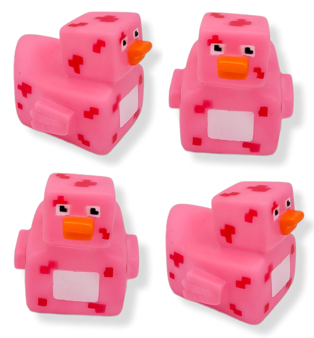 Pixelated Robot Rubber Ducks, 12 Pack - 2 Inch Standard Size, Non-Floating Duck Toys by AMERICAN WIT