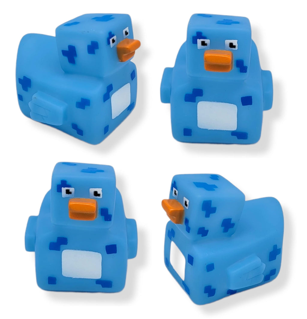 Pixelated Robot Rubber Ducks, 12 Pack - 2 Inch Standard Size, Non-Floating Duck Toys by AMERICAN WIT