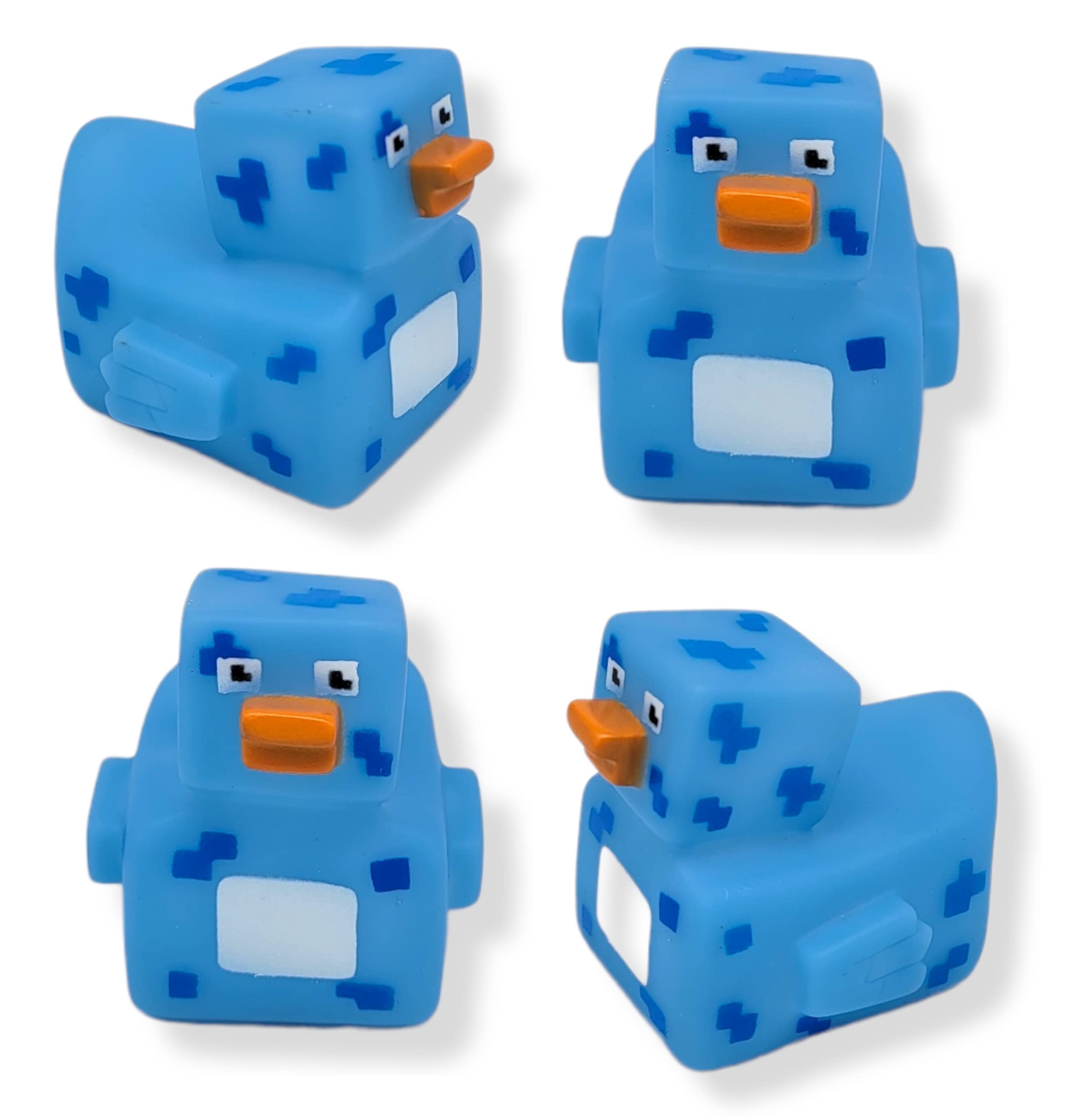 Pixelated Robot Rubber Ducks, 12 Pack - 2 Inch Standard Size, Non-Floating Duck Toys by AMERICAN WIT