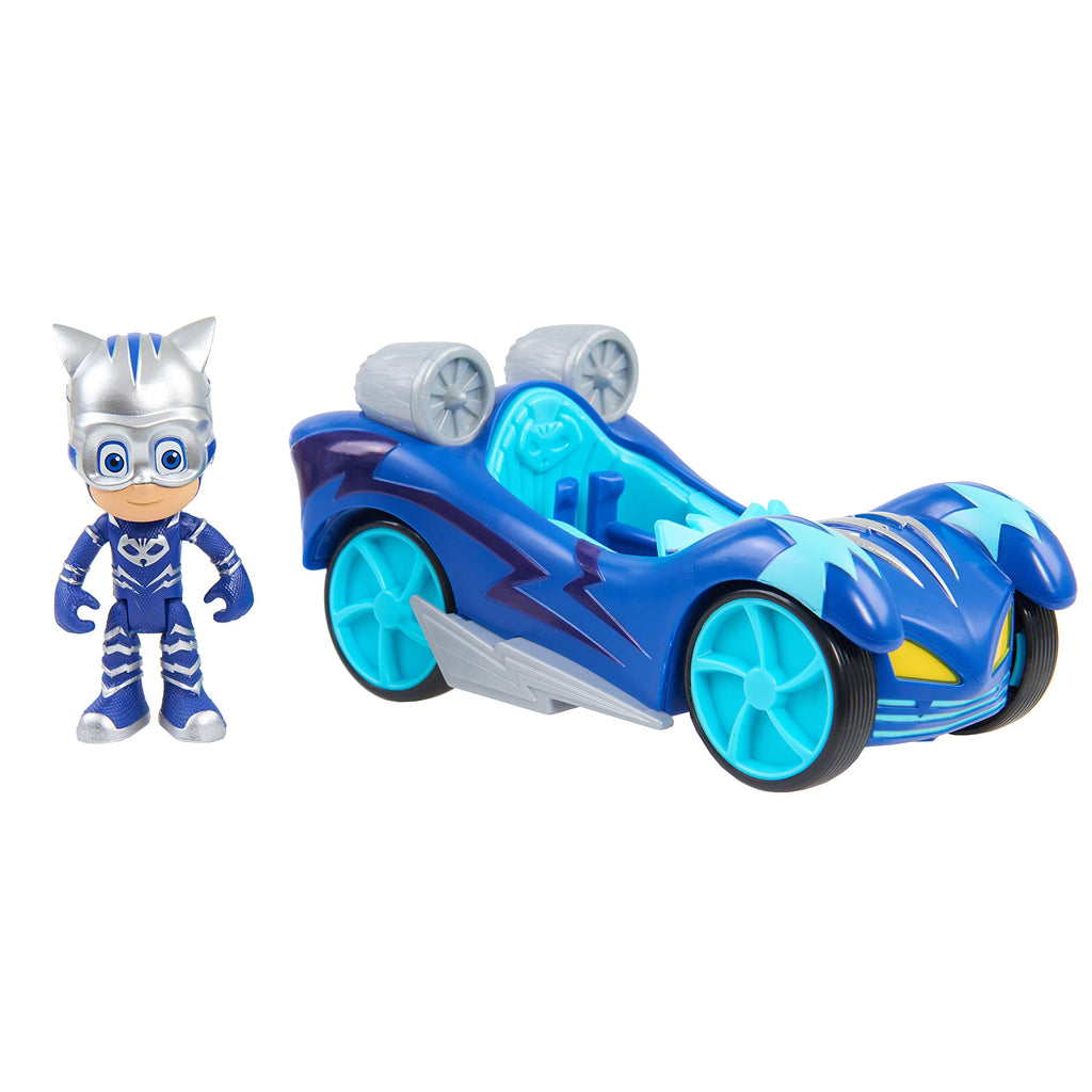 PJ Masks Turbo Blast Cat-Car with Catboy Figure - Racing Vehicle Toy