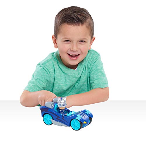 PJ Masks Turbo Blast Cat-Car with Catboy Figure - Racing Vehicle Toy