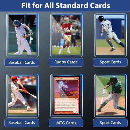 PJU 200-Pack Card Sleeves (100 Hard + 100 Soft) – Clear Plastic Protectors for Trading Cards, 3x4 Inch Outer Dimensions