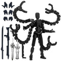 PkghoKids T13 Fully Jointed Action Figure with 3 Hand Types and 5 Weapons, 3D Printed PETG, Already Assembled