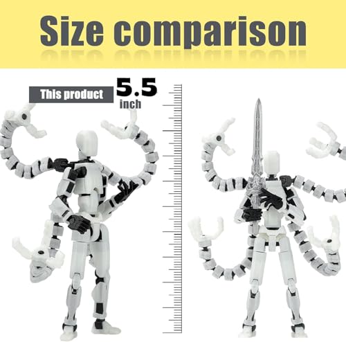PkghoKids T13 Luminous 5.5in Fully Articulated Action Figure – Multi-Jointed with 7 Weapons & 3 Hand Types