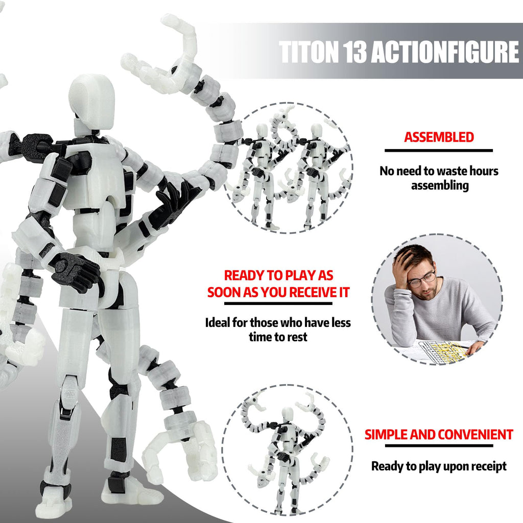 PkghoKids T13 Luminous 5.5in Fully Articulated Action Figure – Multi-Jointed with 7 Weapons & 3 Hand Types