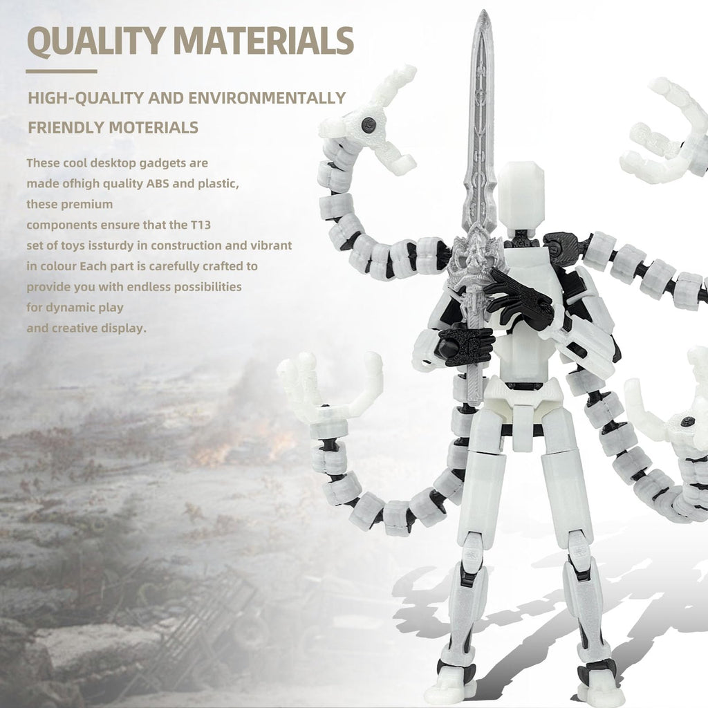PkghoKids T13 Luminous 5.5in Fully Articulated Action Figure – Multi-Jointed with 7 Weapons & 3 Hand Types