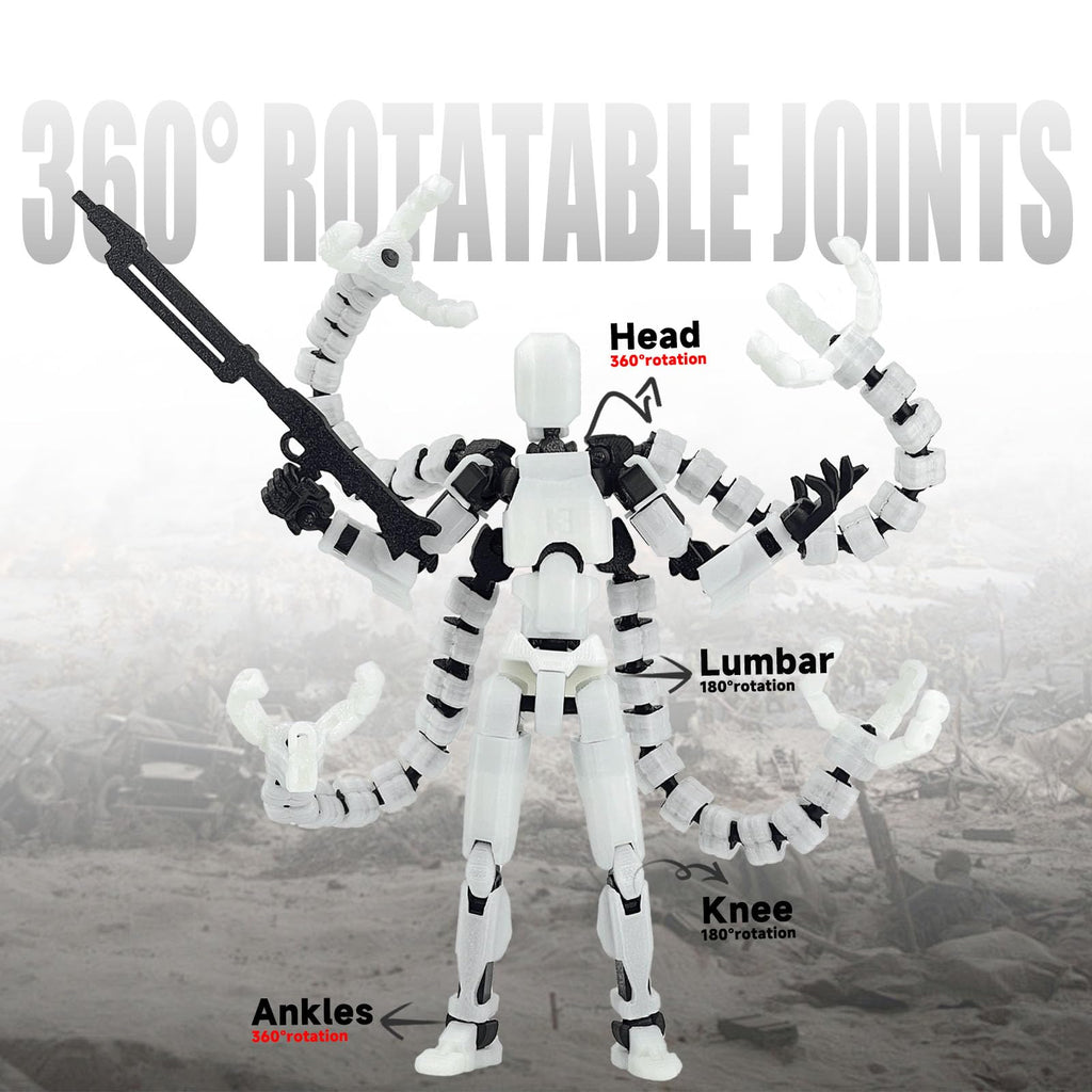 PkghoKids T13 Luminous 5.5in Fully Articulated Action Figure – Multi-Jointed with 7 Weapons & 3 Hand Types
