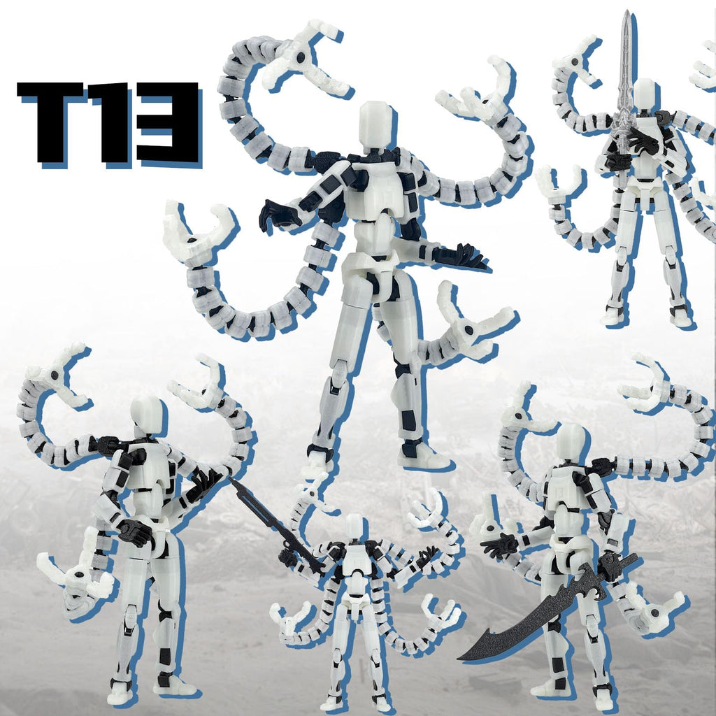 PkghoKids T13 Luminous 5.5in Fully Articulated Action Figure – Multi-Jointed with 7 Weapons & 3 Hand Types