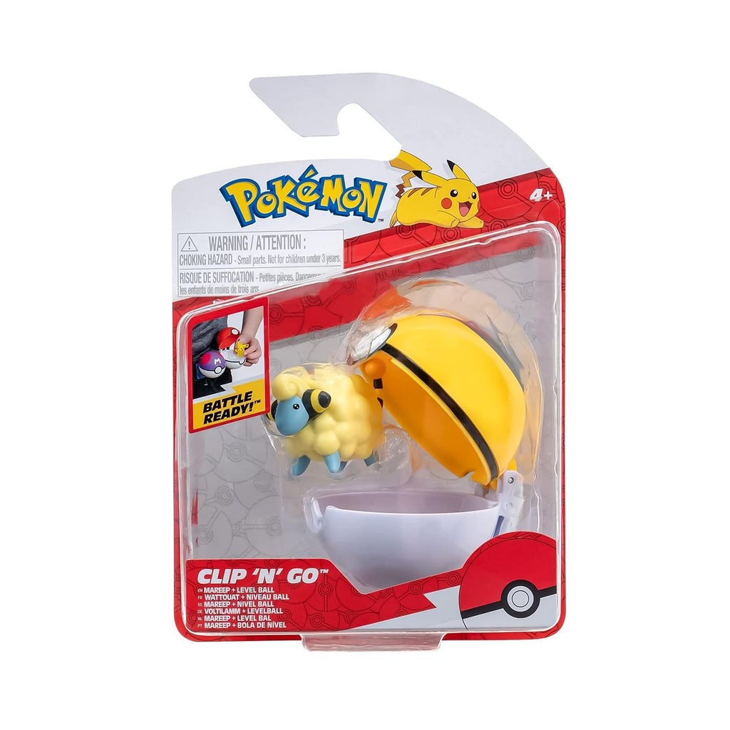 PKW3137 Clip 'n' Go Poké Balls: Voltilamm & Level Ball Set with 5 cm Figure