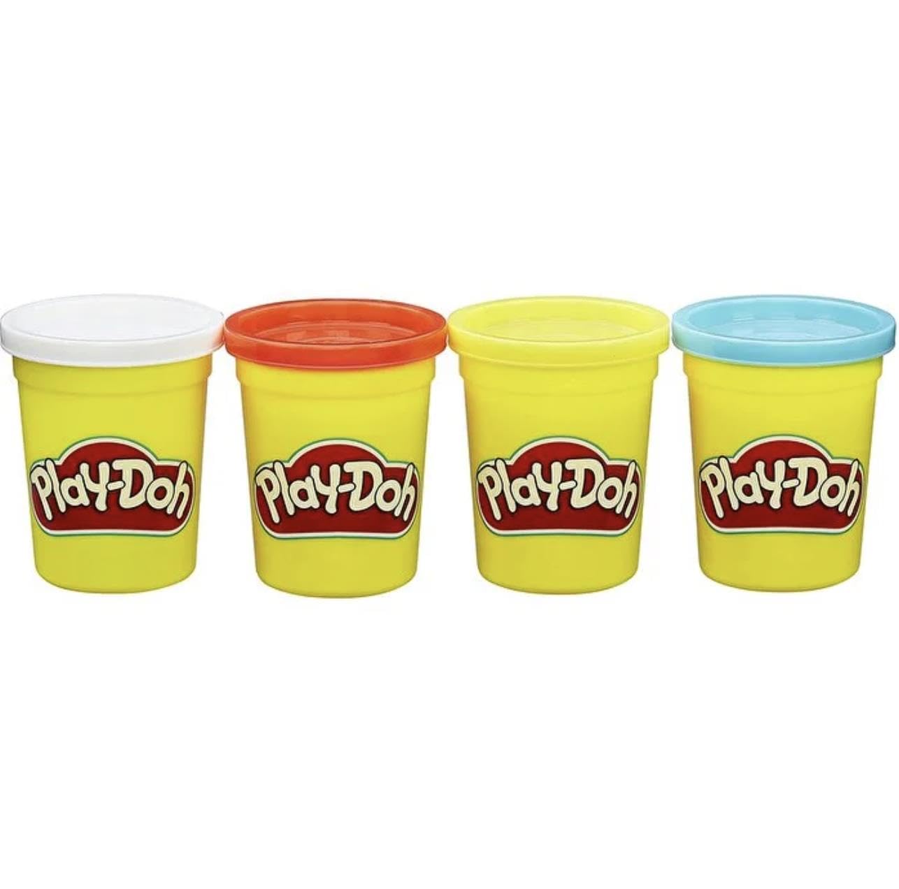 Play-Doh 4-Pack Tubs (140g Each) – Assorted Colors, Refill Pack for Creative Play