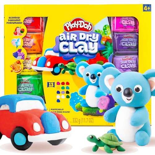 Play-Doh Air Dry Clay Scented Variety Pack: 13 Rainbow Clays, Tools, Molds, and Wiggly Eyes for Kids Ages 4+