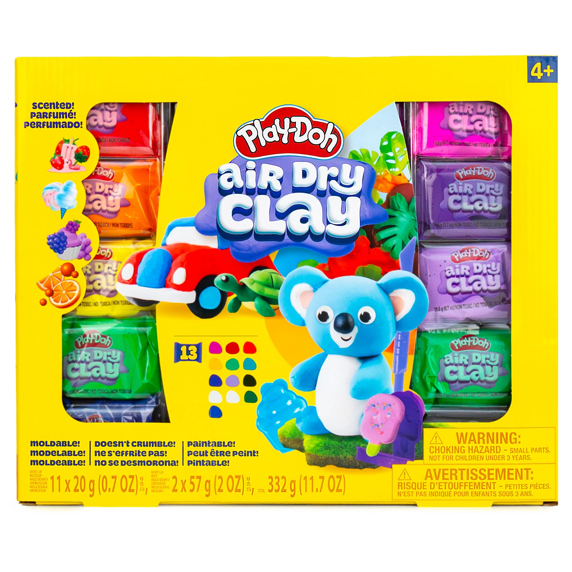 Play-Doh Air Dry Clay Scented Variety Pack: 13 Rainbow Clays, Tools, Molds, and Wiggly Eyes for Kids Ages 4+