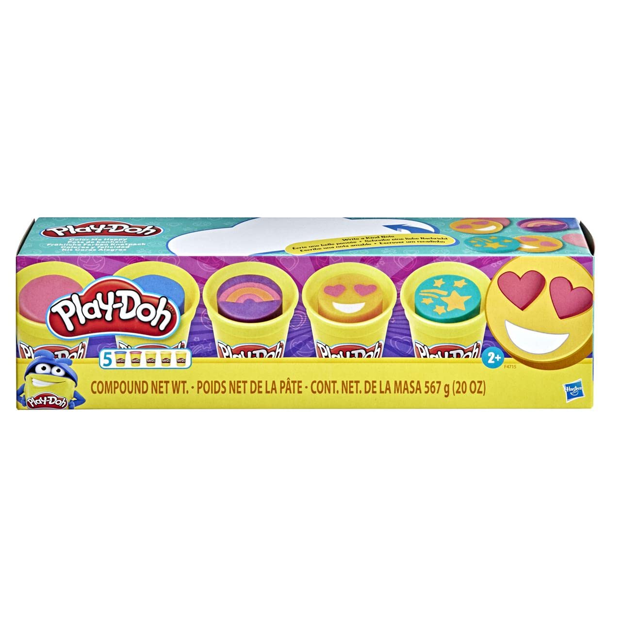 Play-Doh Color Me Happy Set – Multicolored Non-Toxic Plasticine Clay for Kids