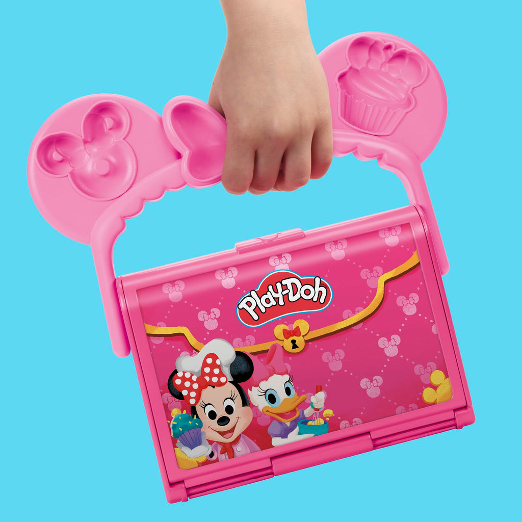 Play-Doh Disney Minnie Mouse On-the-Go Bakery Playset with Stamper Figure & 3 Cans, Toddler Arts & Crafts Toy for Ages 2+