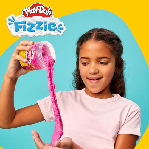 Play-Doh Fizzie Slime – 2 Scented Cans of Strawberry & Blue Raspberry Sensory Toy
