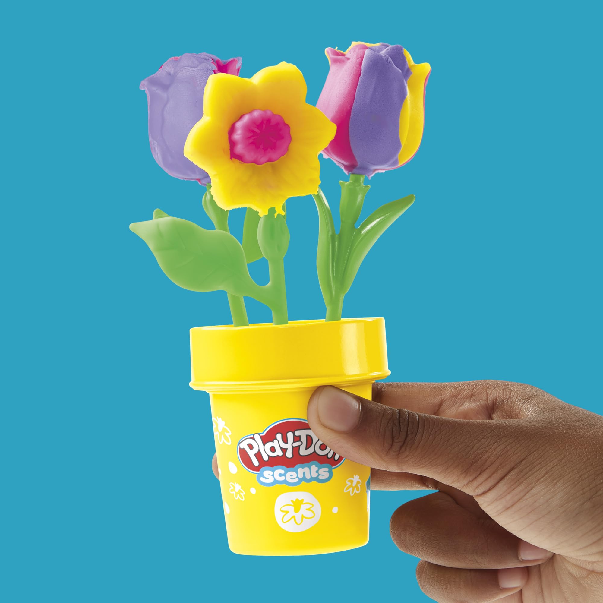 Play-Doh Flower Two Pack: Tulips, Daffodils, Sunflower & Daisies – Kids Arts & Crafts Kit