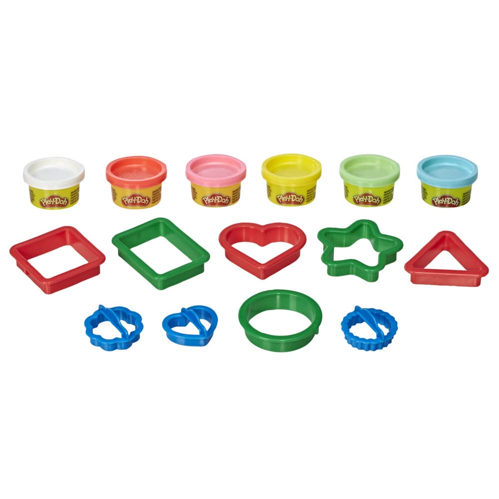 Play-Doh Fun Shapes 9 Cutters + 6 Cans Non-Toxic Modeling Compound for Ages 3+