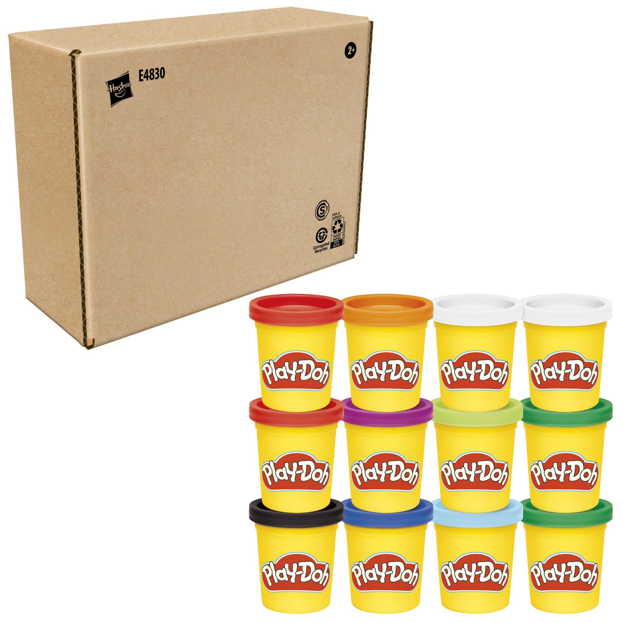 Play-Doh Jewel Colors Bulk 12-Pack of 4-Ounce Cans – Non-Toxic Modeling Dough for Kids Ages 2+ (Amazon Exclusive)