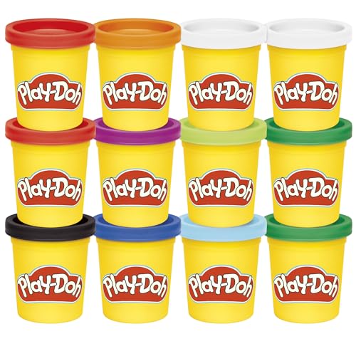 Play-Doh Jewel Colors Bulk 12-Pack of 4-Ounce Cans – Non-Toxic Modeling Dough for Kids Ages 2+ (Amazon Exclusive)