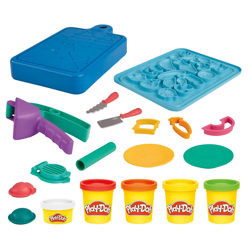 Play-Doh Little Chef Starter Set – 14 Kitchen Accessories & 5 Colors for Creative Play