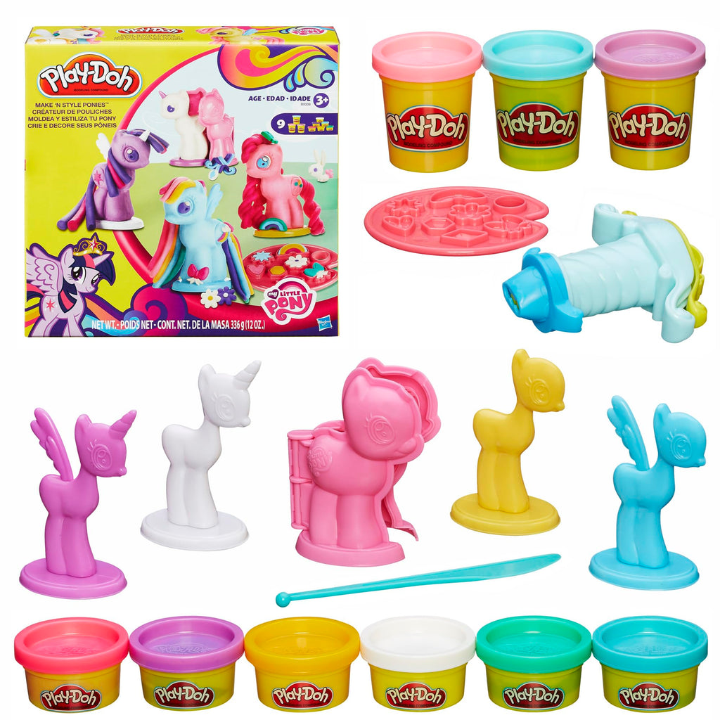 Play-Doh Make & Style Ponies Set – My Little Pony Arts and Crafts Kit for Kids (Amazon Exclusive)