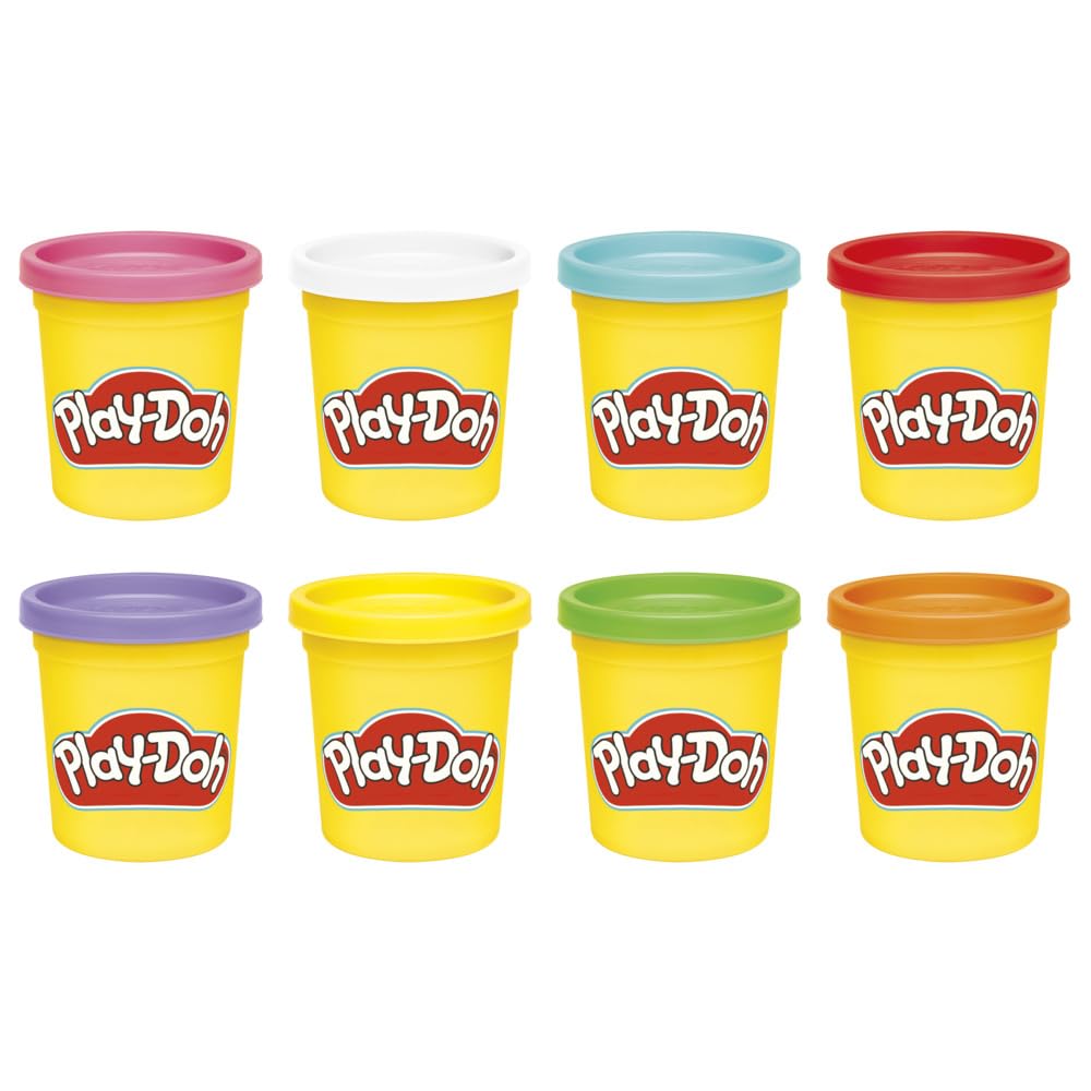 Play-Doh Rainbow 8-Pack: 85g Pots of Modelling Clay in 8 Colors, Non-Toxic, Ages 2+