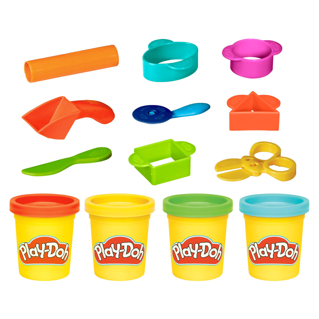 Play-Doh Starter Set 9-Piece Kit with Storage Tote & 4 Cans of Modeling Compound, Ages 3+