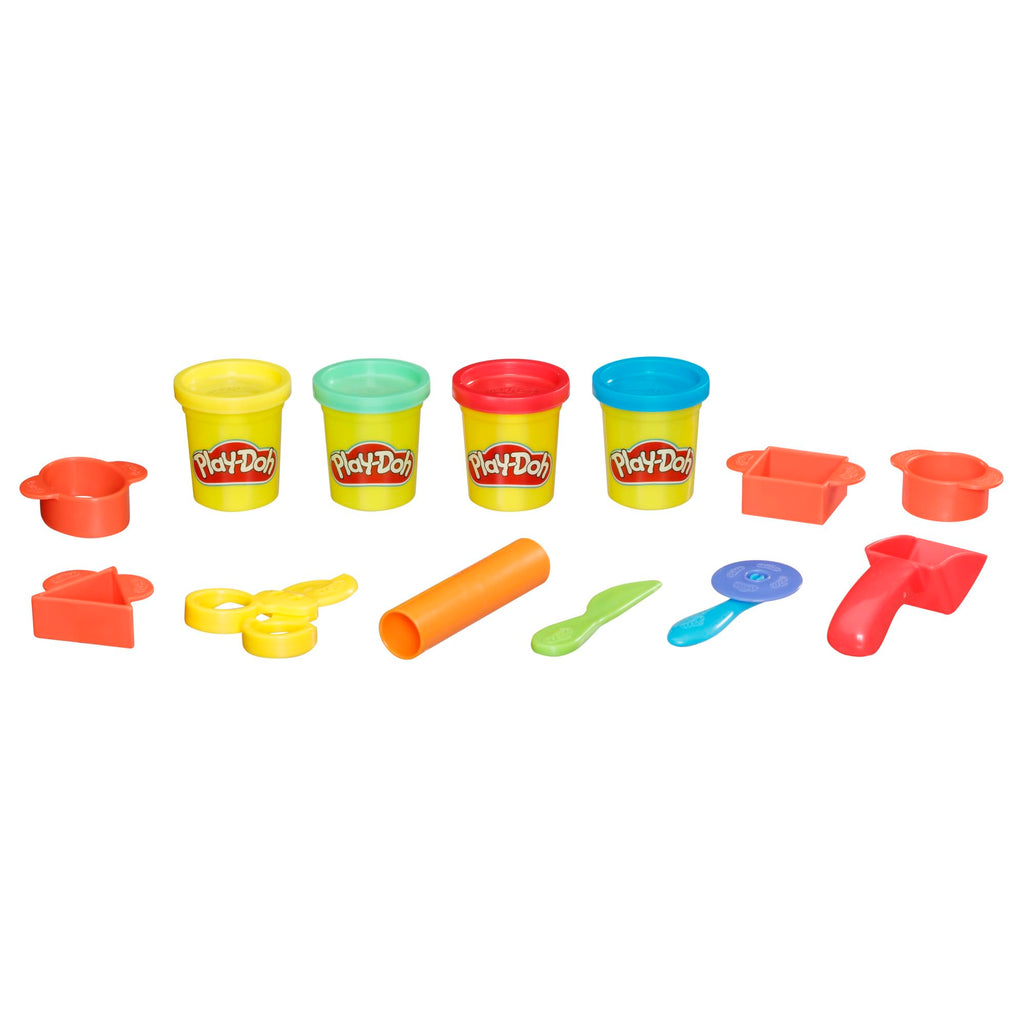 Play-Doh Starter Set 9-Piece Kit with Storage Tote & 4 Cans of Modeling Compound, Ages 3+