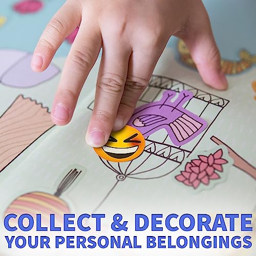 Playbees 200-Pack Emoticon Stickers - 1.5-Inch Round Smiley Decals for Notebooks, Laptops, and Arts & Crafts