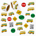 Playbees 200-Pack School Bus Stickers – Educational Decor, Classroom Prizes & DIY Crafts
