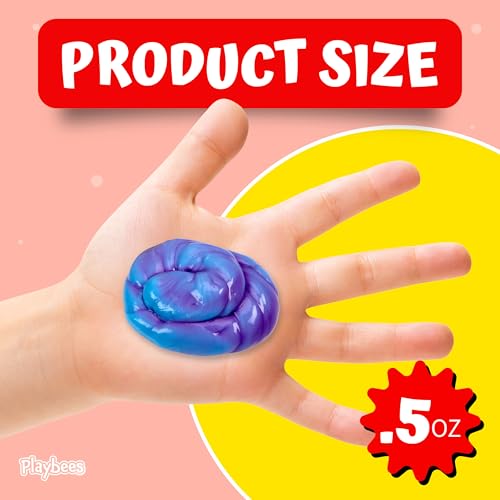 Playbees Color Changing Therapy Putty 6 Pack – Heat-Sensitive Fidget Slime, 0.5 oz Each