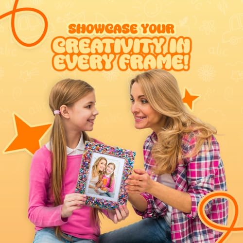 Playbees Kids Picture Frame Mosaic Craft Kit – DIY Arts & Crafts for Ages 3-14