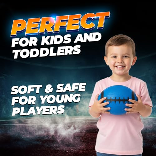 PlayBolt 6-Inch Mini Footballs for Kids (Pack of 5) - Inflatable PVC with Hand Pump