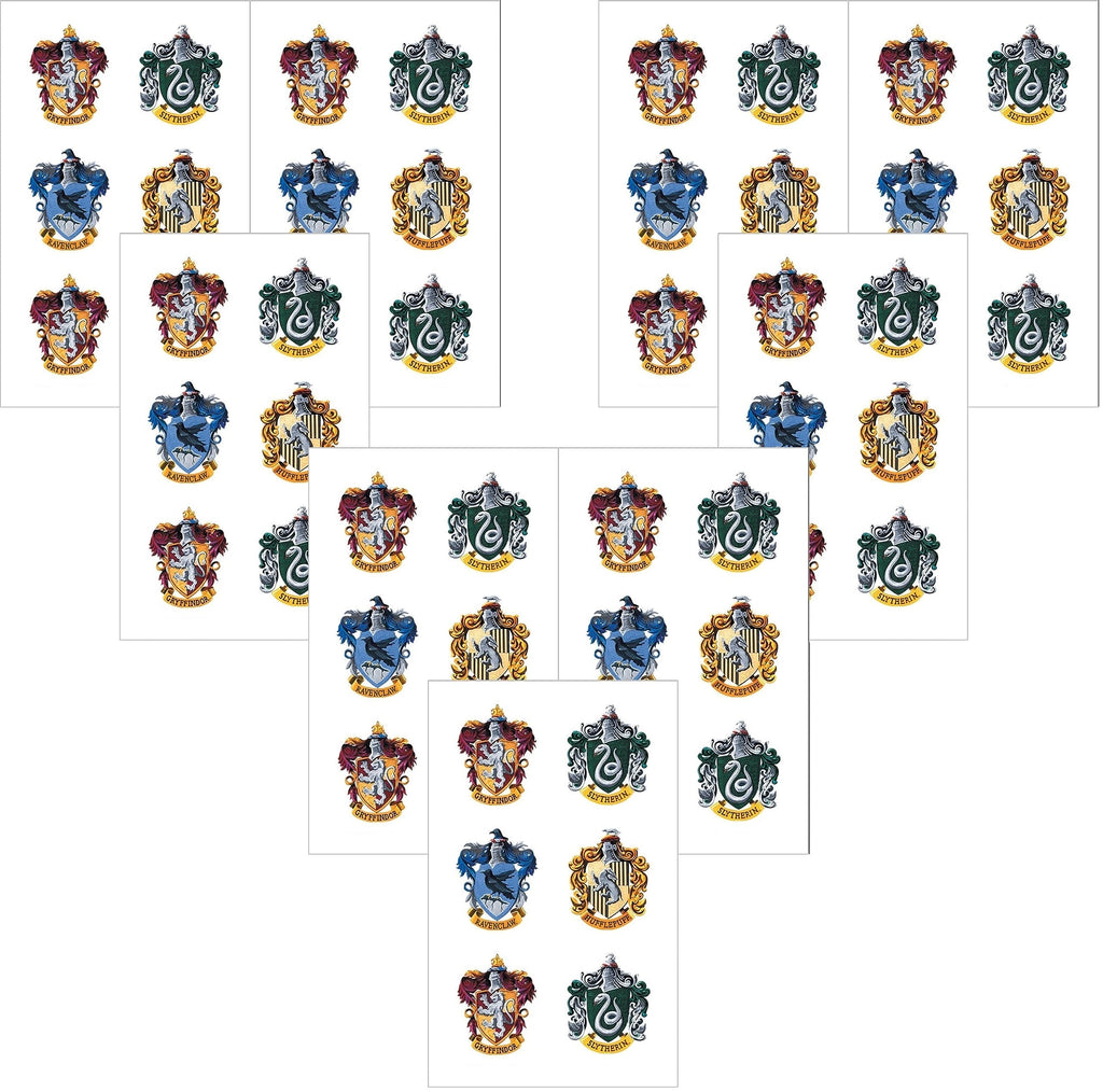 Playhouse Harry Potter Mini Hogwarts House Crests Sticker 3-Pack: 9 Perforated Half-Sheets of Officially Licensed Acid-Free Craft Stickers