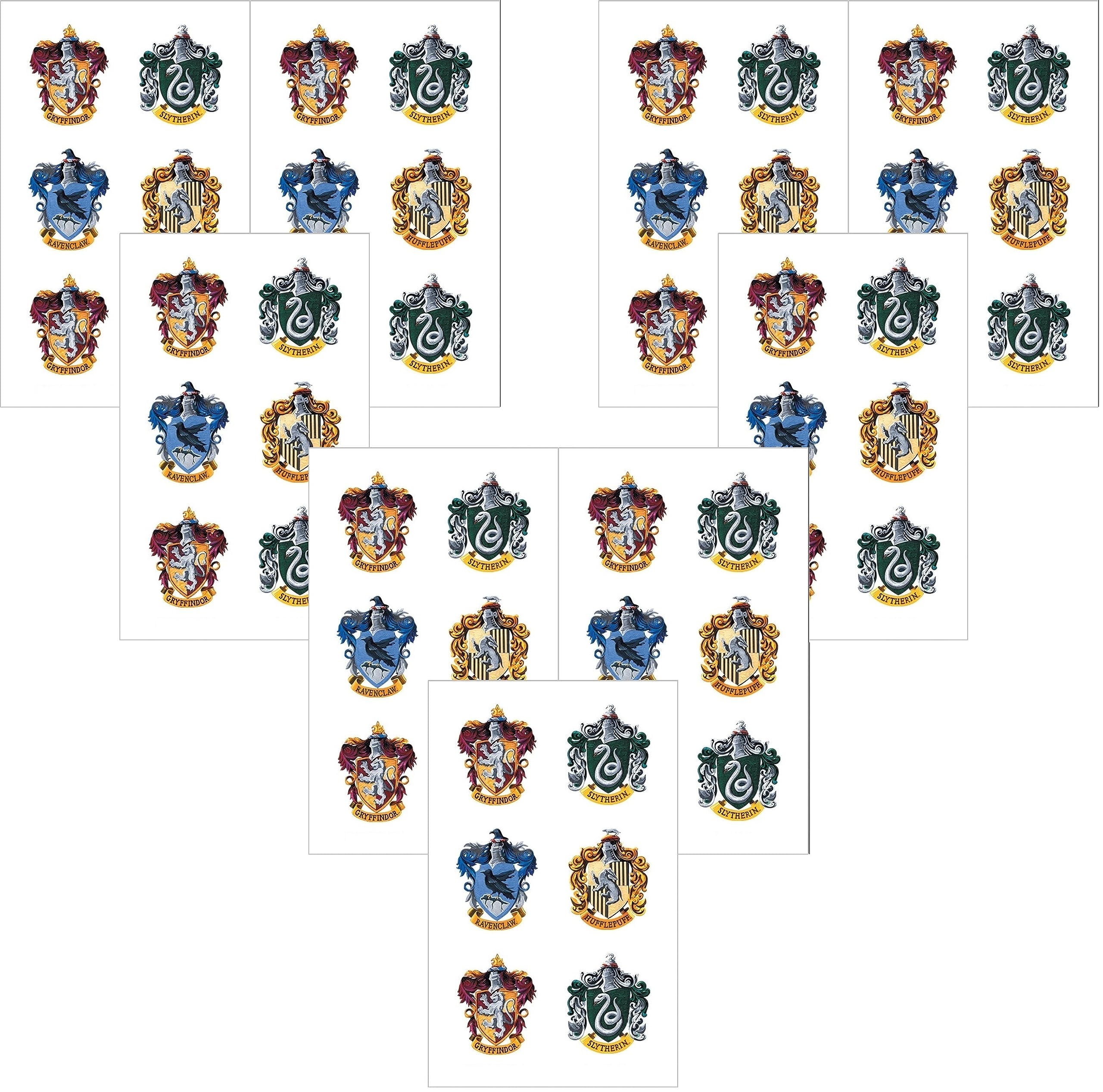Playhouse Harry Potter Mini Hogwarts House Crests Sticker 3-Pack: 9 Perforated Half-Sheets of Officially Licensed Acid-Free Craft Stickers