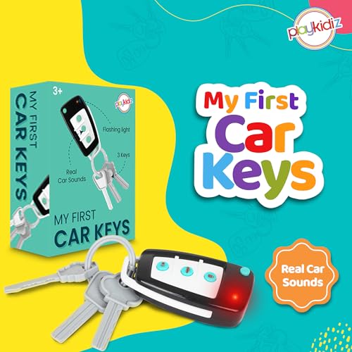 Playkidiz Toy Car Keys Set – Realistic Remote with Lights and Sounds for Toddlers Ages 3+