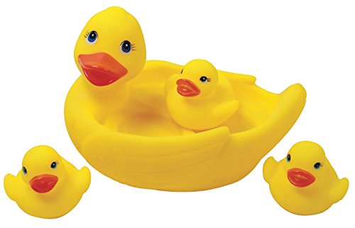 Playmaker Toys Turtle Family Bath Toy Set – Floating Mother Turtle with 3 Squirting Babies