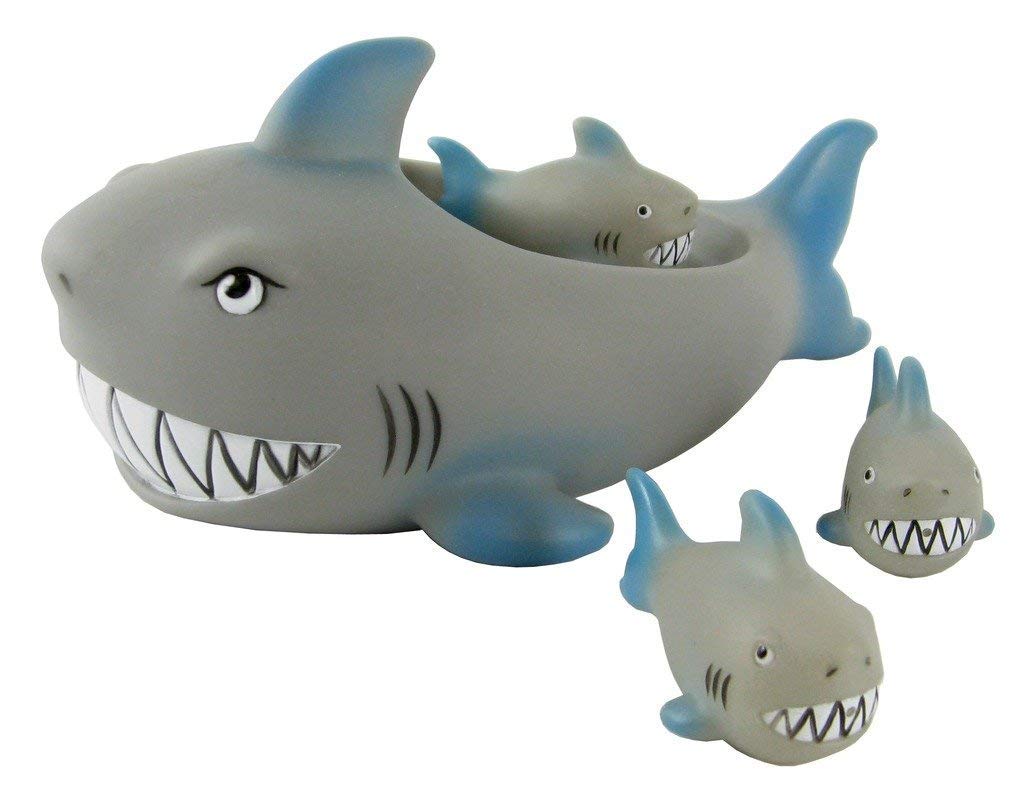 Playmaker Toys Turtle Family Bath Toy Set – Floating Mother with 3 Baby Squirters