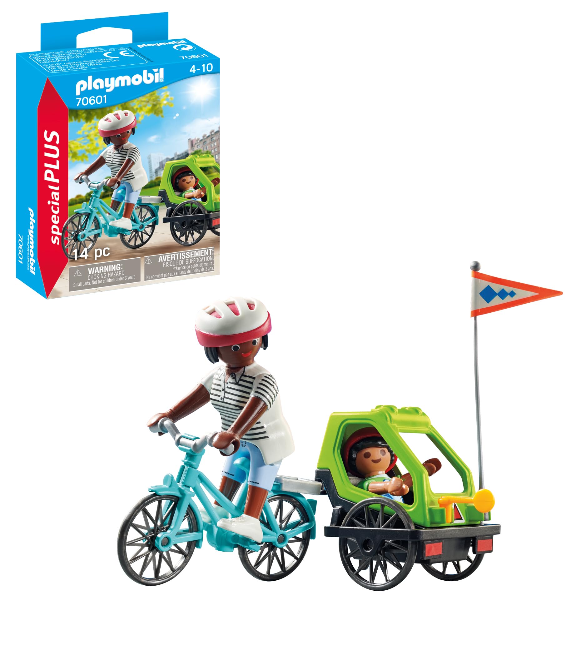 Playmobil Bicycle Excursion Playset – Mother, Child & Detachable Trailer
